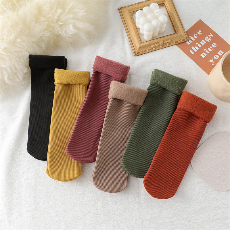 Thickening Winter Soft Velvet Snow Socks