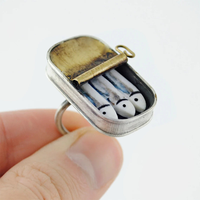 Canned Sardines Adjustable Ring/Necklace