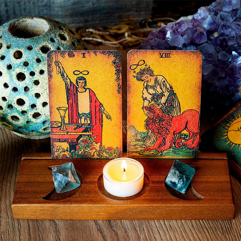 Tarot Wooden Candlestick Ornament