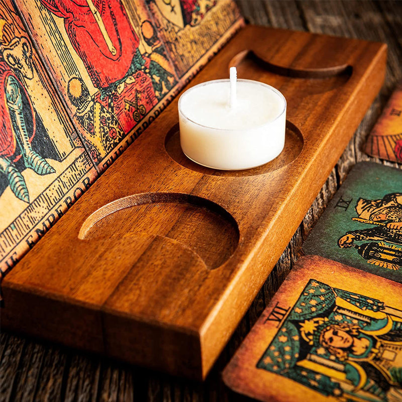 Tarot Wooden Candlestick Ornament