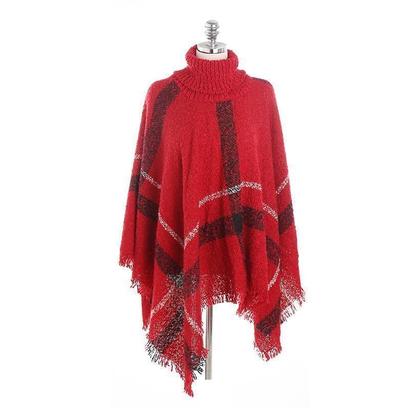 Lattice Cloak Poncho Sweater