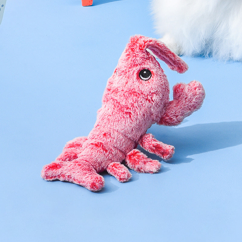 Plush Jumping Shrimp Faux Lobster