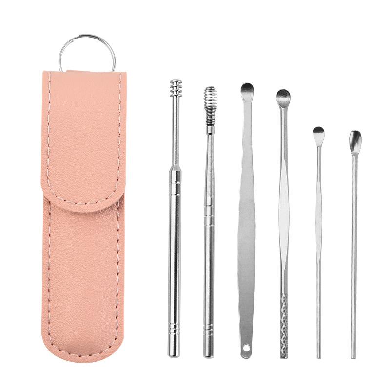 6pcs Innovative Spring Earwax Cleaner Tool Set