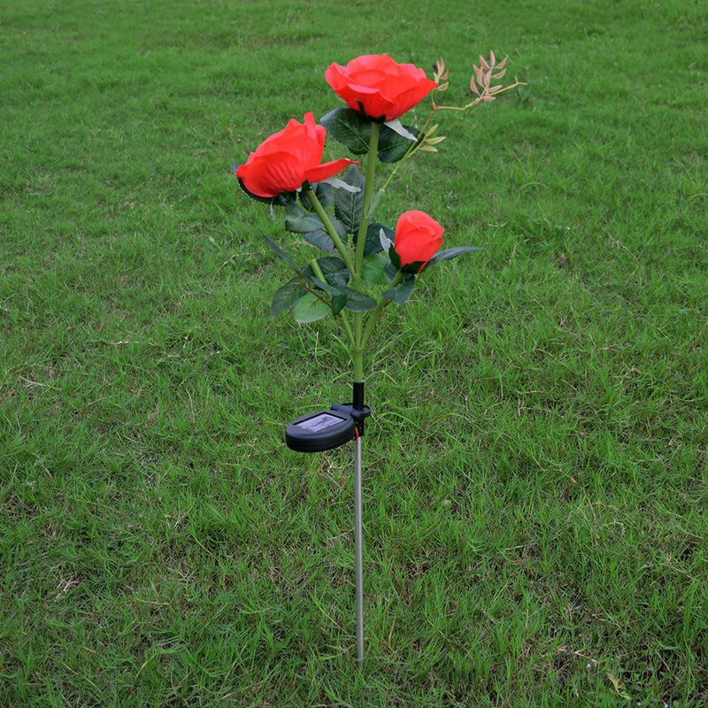 3LED Solar Rose Flower Light