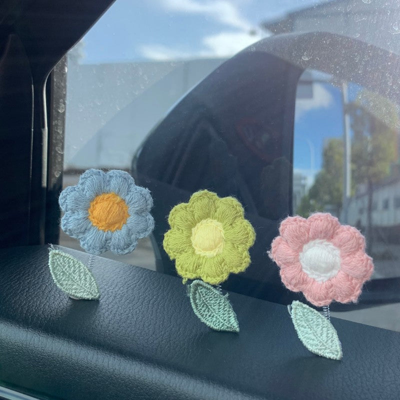 🌸Shaking Head Flower Car Ornament💜