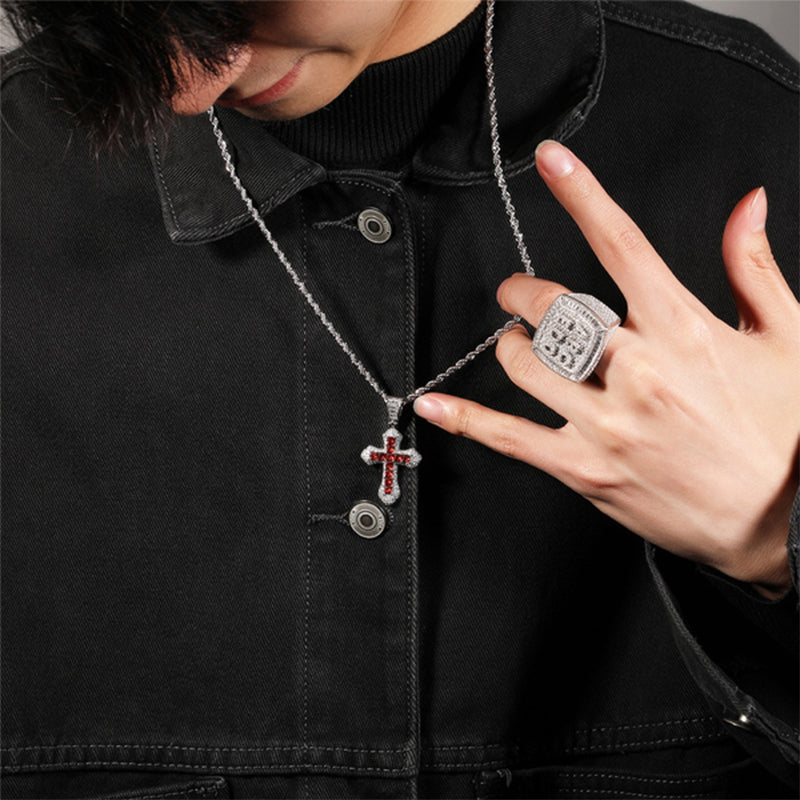 Hip Hop Zircon Cross Necklace