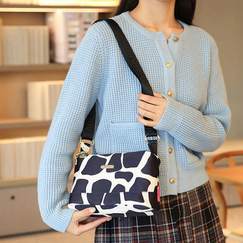 Women's Multi-Pocket Printed Crossbody Bag