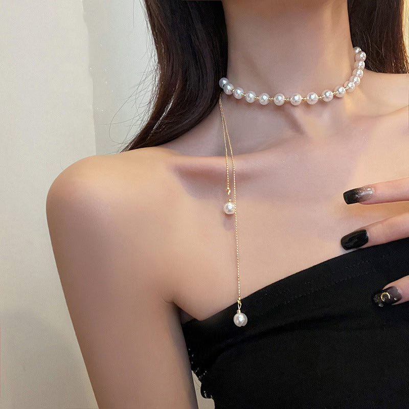 Pull-out Pearl Necklace