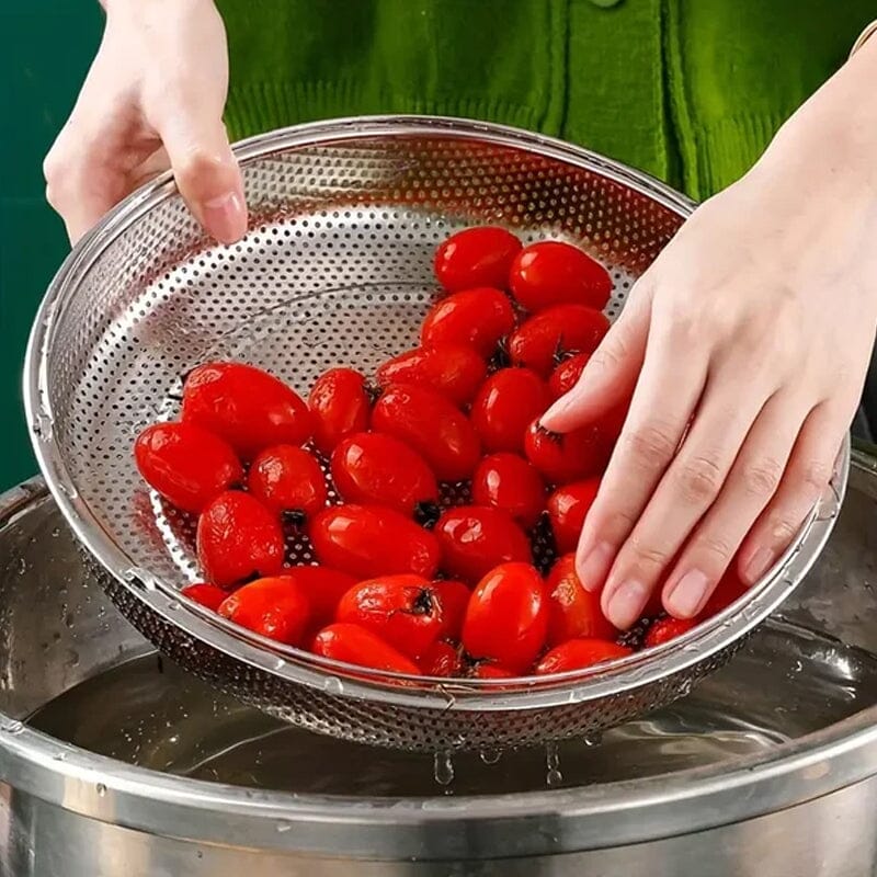 Multi-function Stainless Steel Steamer Drain Basket with Handle