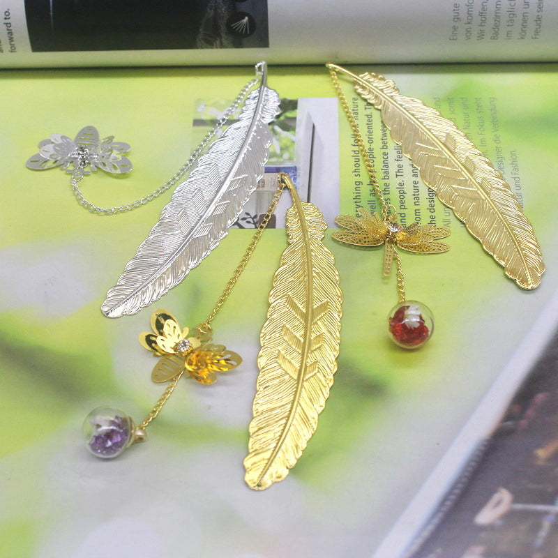 Metal Feather Bookmark