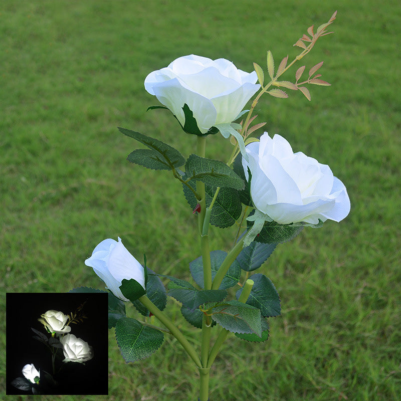 3LED Solar Rose Flower Light