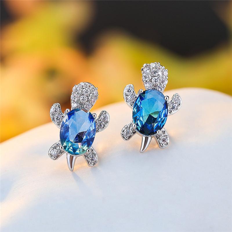 Turtle Zircon Earrings