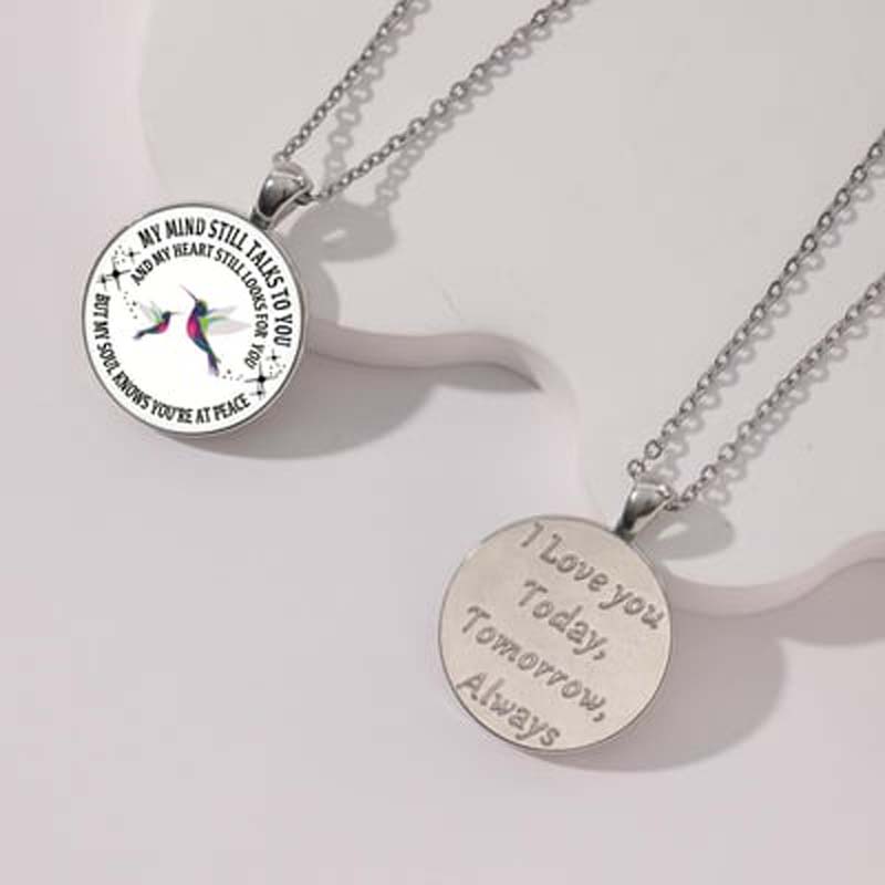 My Mind Still Talks To You Memorial Necklace, In Memory Of Gift