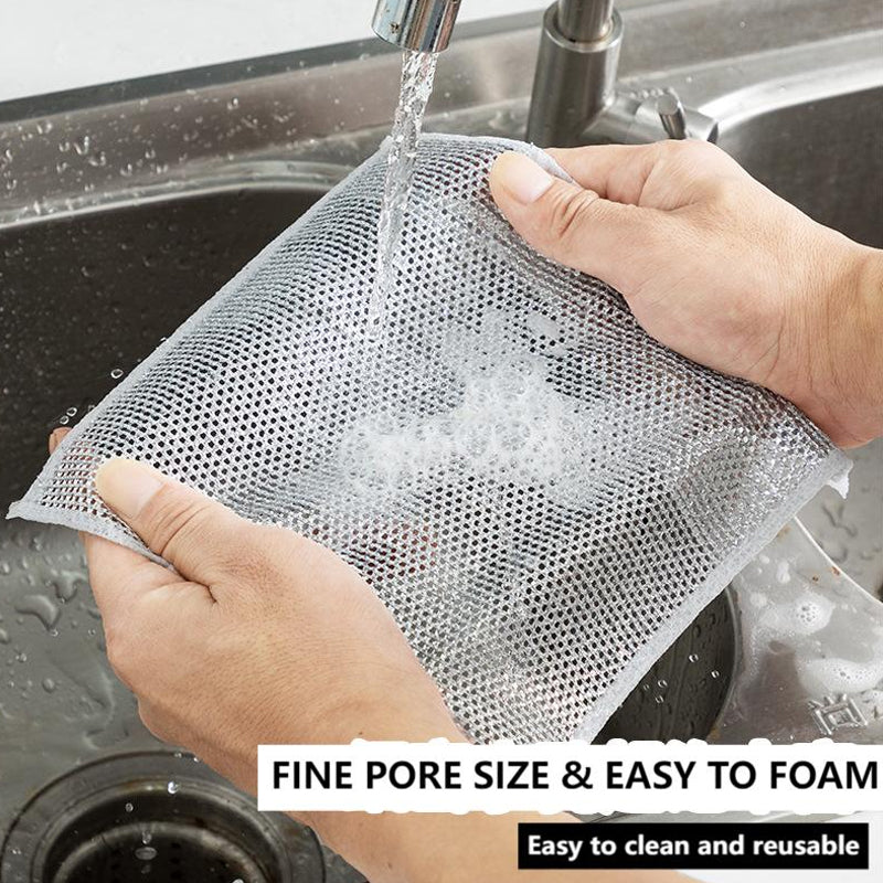 Multipurpose Wire Dishwashing Rags for Wet and Dry