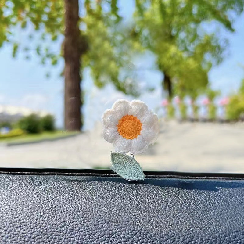 🌸Shaking Head Flower Car Ornament💜