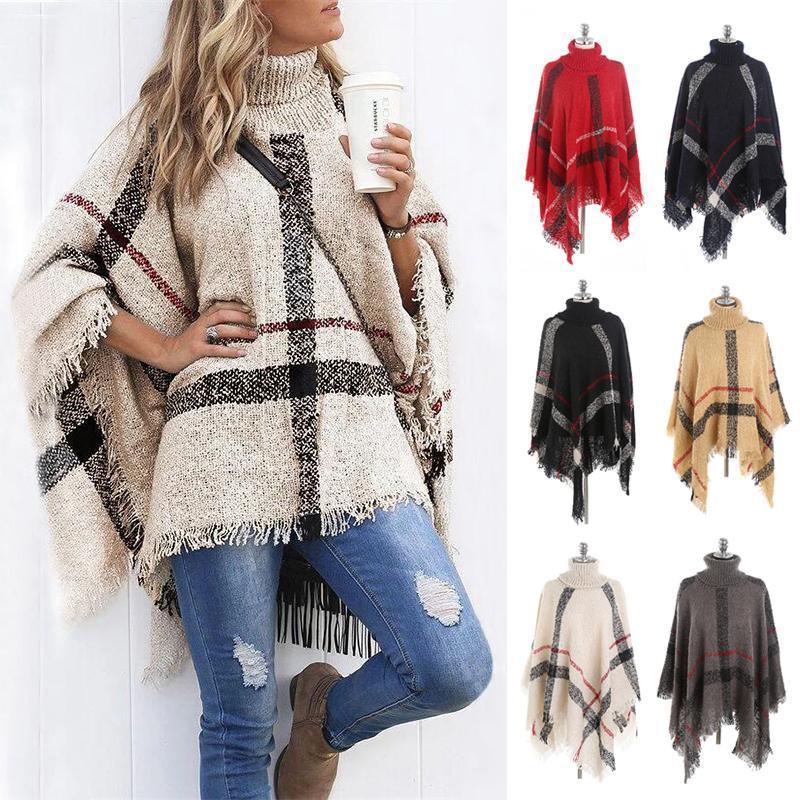 Lattice Cloak Poncho Sweater