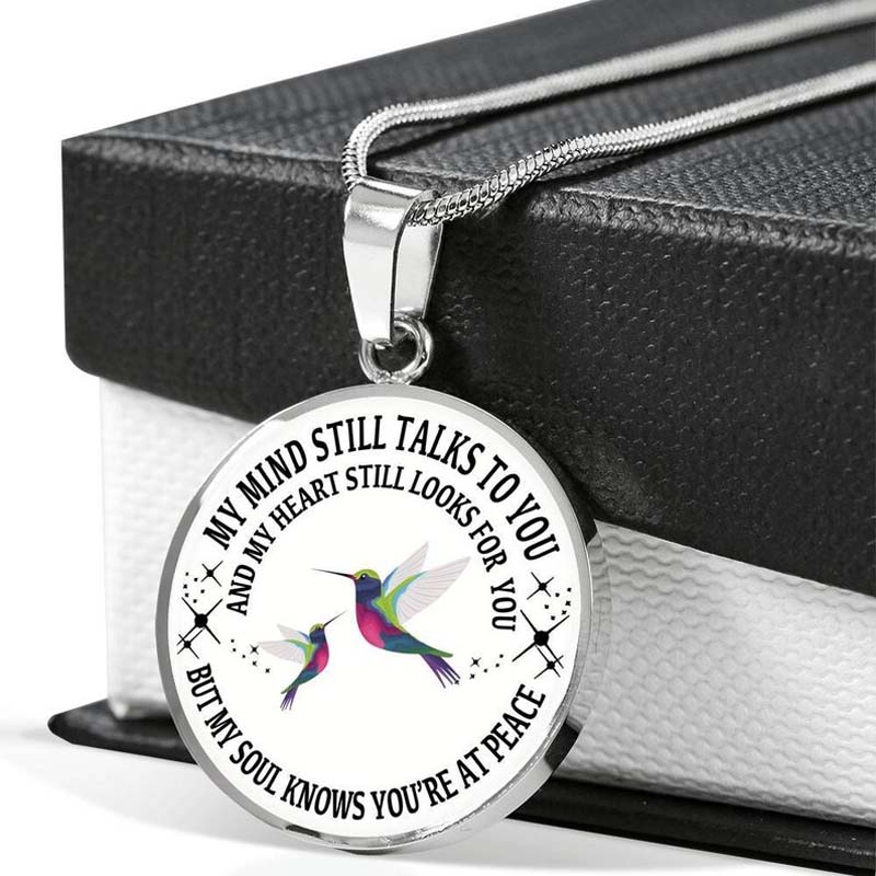 My Mind Still Talks To You Memorial Necklace, In Memory Of Gift