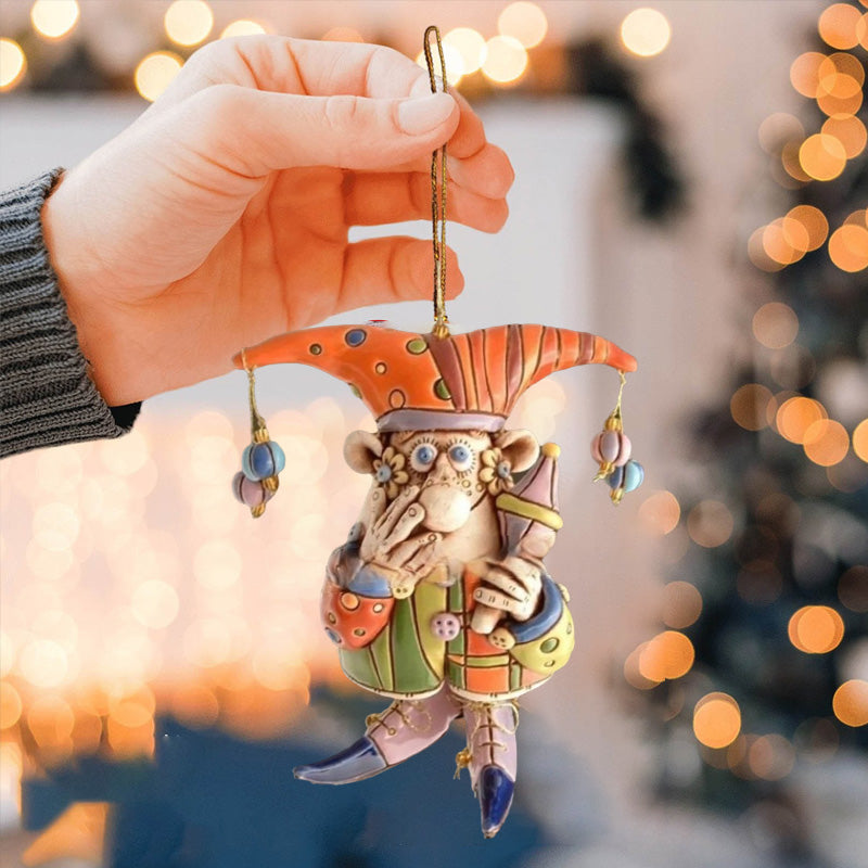 Colorful Jester Bell Ornaments