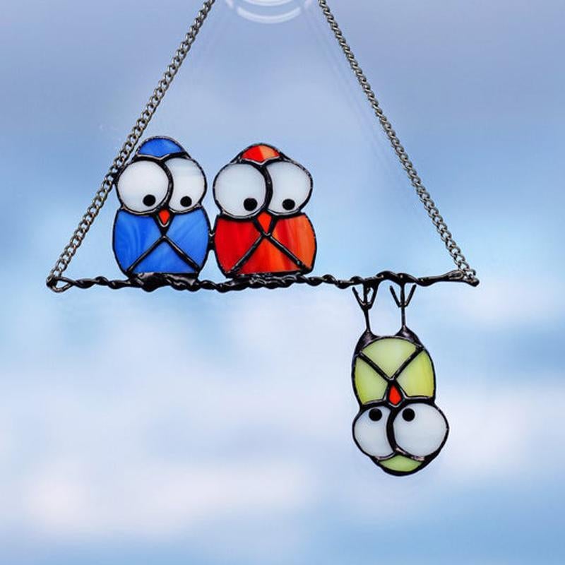 Owl Glass Window Hangings