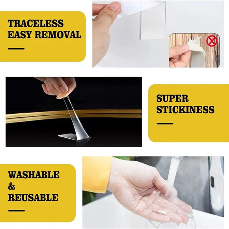 Reusable Double Sided Adhesive Traceless Tape