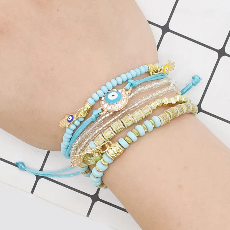 Multi-Layer Rice Bead Bracelets