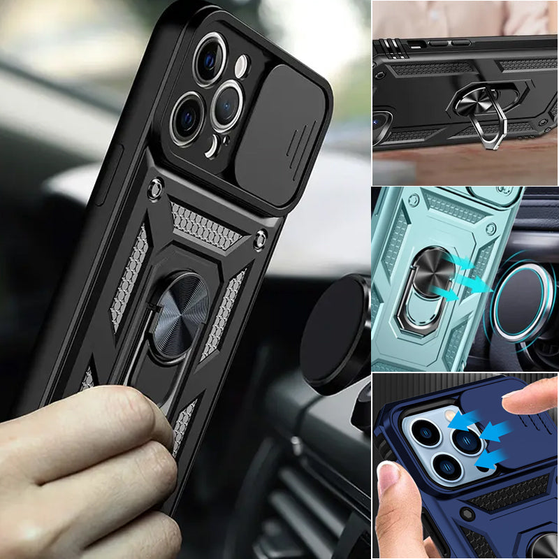 Magnetic Car Finger Ring 3-in-1 Phone Case