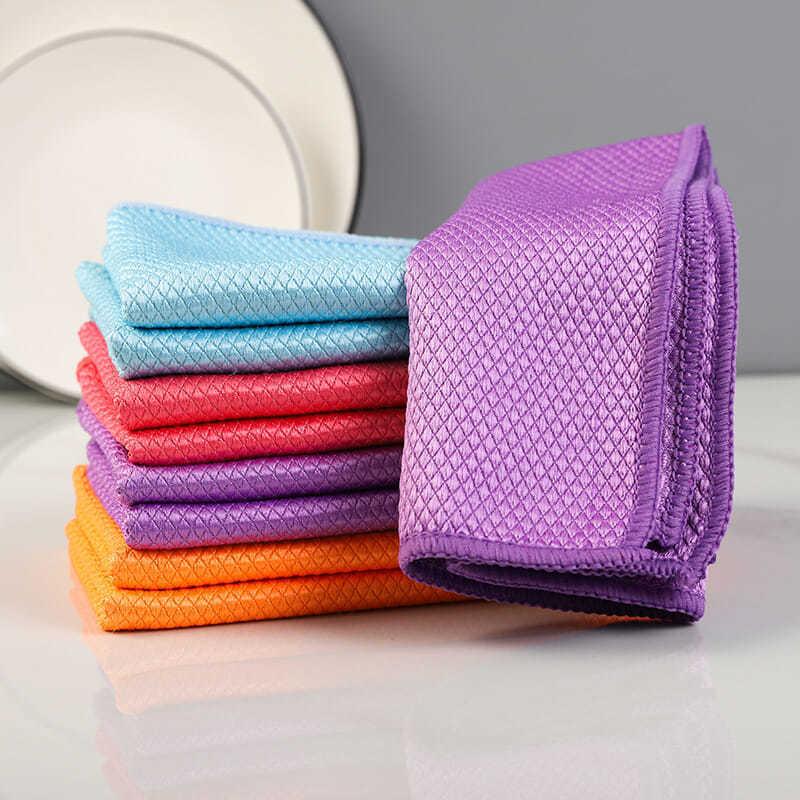 Fish Scale Microfiber Polishing Cleaning Cloth （5 Pcs）