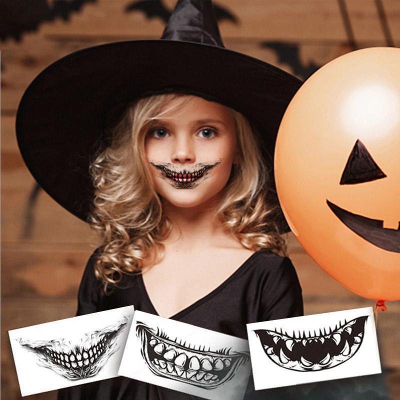 Halloween Prank Makeup Temporary Tattoo（10pcs）