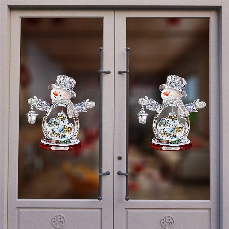 Snowman Crystal Ball PVC Stickers