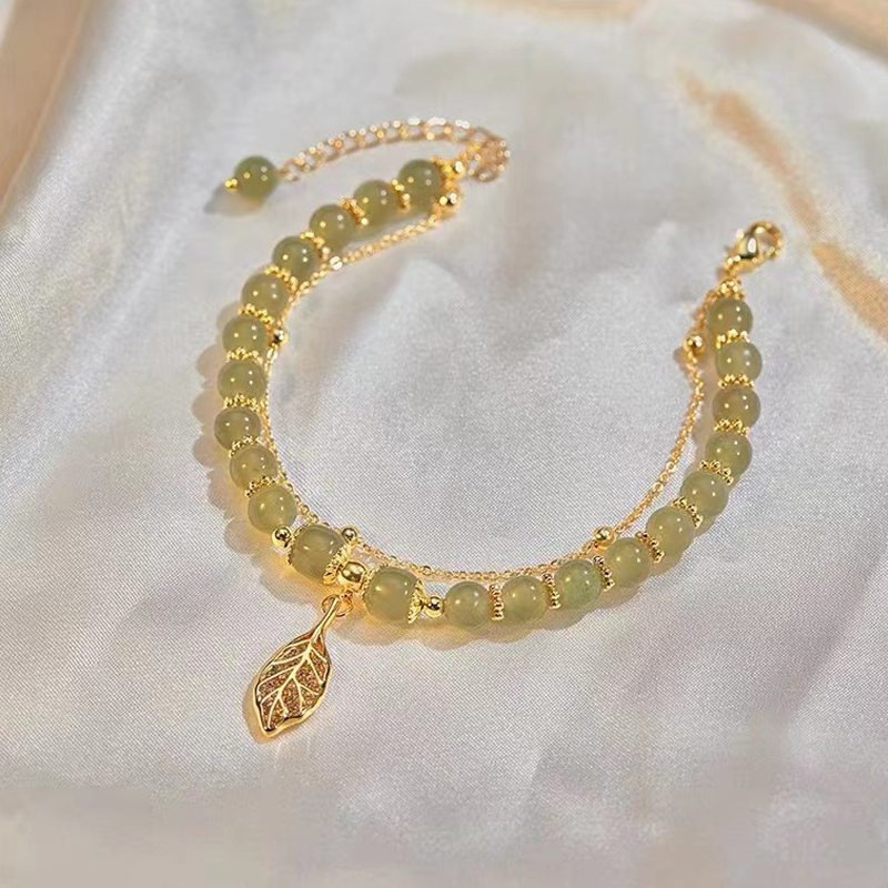 Hetian Jade Leaf Bracelets