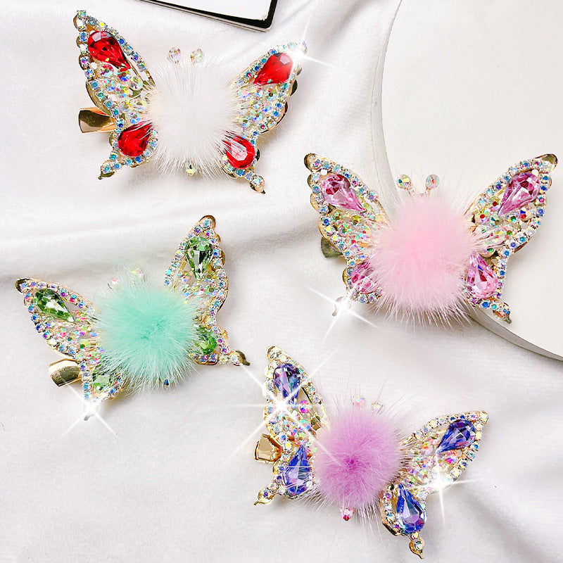 Flying Butterfly Hairpin Colorful Cute Hair Clip for Girls