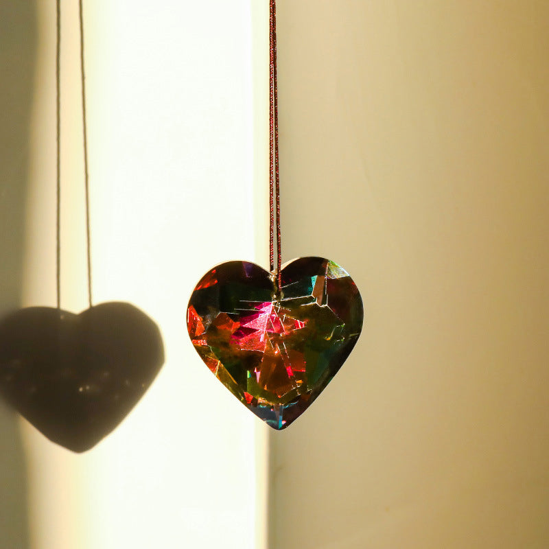 Hanging Heart Suncatcher Prism Crafts