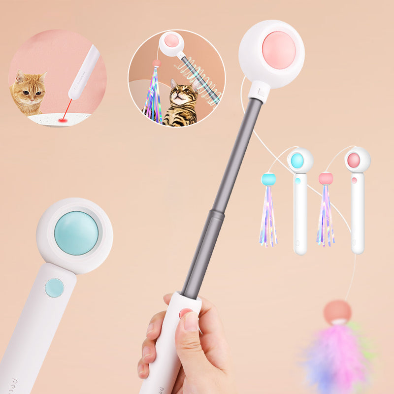 Pet Telescopic Laser Teasing Stick