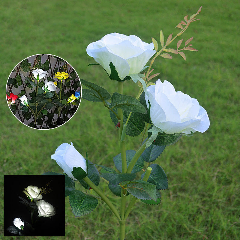 3LED Solar Rose Flower Light