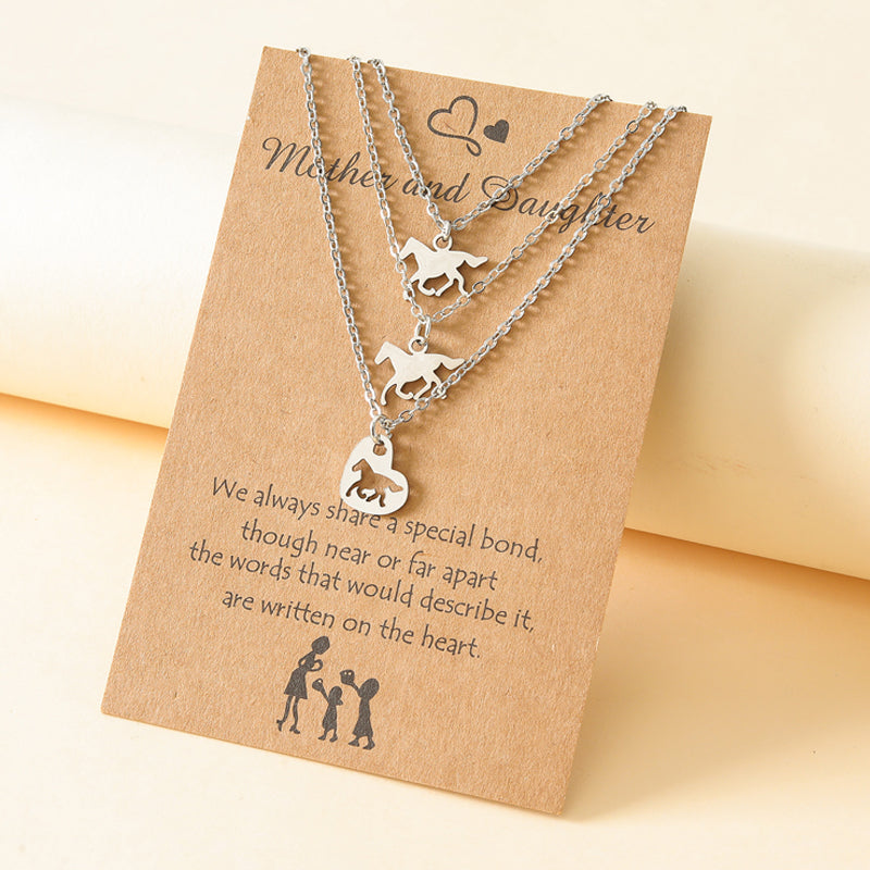 Stainless Steel Horse Mother's Day Necklace