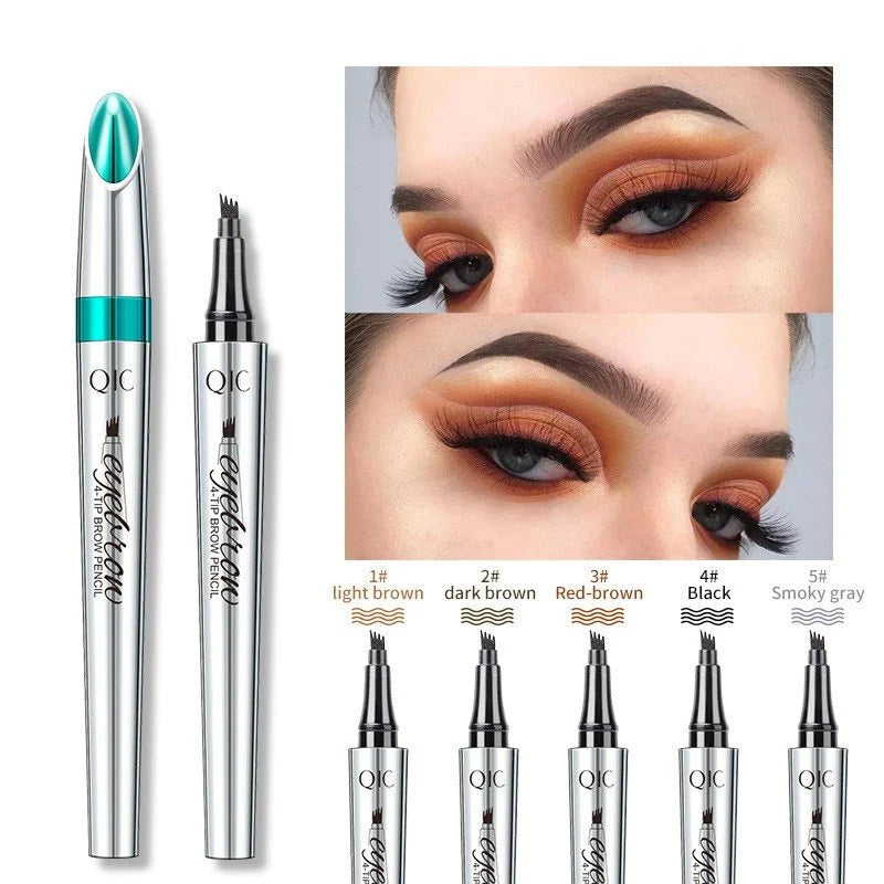 🔥BIG SALE - 50% OFF🔥3D Waterproof Microblading Eyebrow Pen 4 Fork Tip Tattoo Pencil (2 pcs)