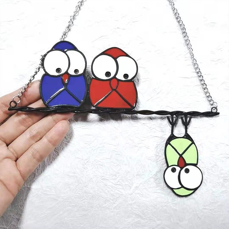 Owl Glass Window Hangings