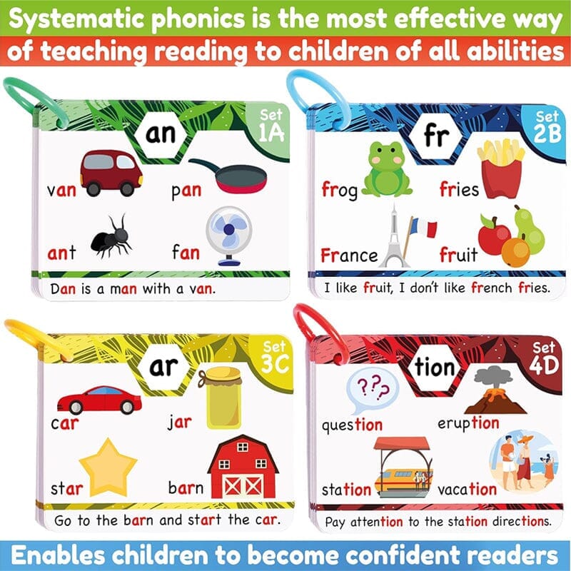 Phonics Flash Cards - Learn to Read in 20 Stages