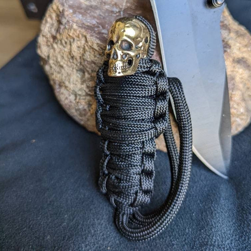 Paracord Keychain Mummy Brass Skull