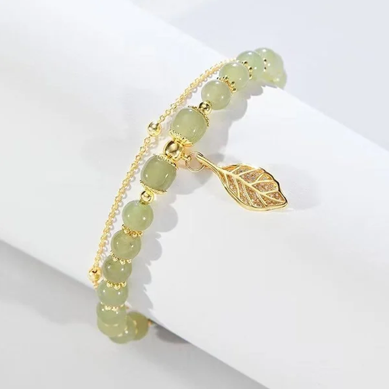 Hetian Jade Leaf Bracelets