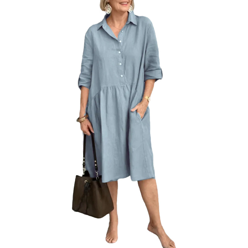 Women's Cotton Linen Casual Dress