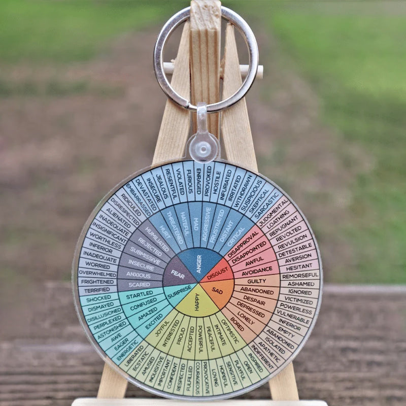 Feelings Wheel Double Sided Keychain