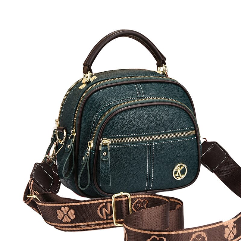 Adjustable Wide Shoulder Strap Leather Bag