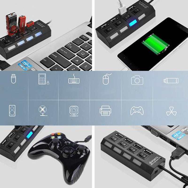 ✔️Multiple Ports High-Speed USB Hub