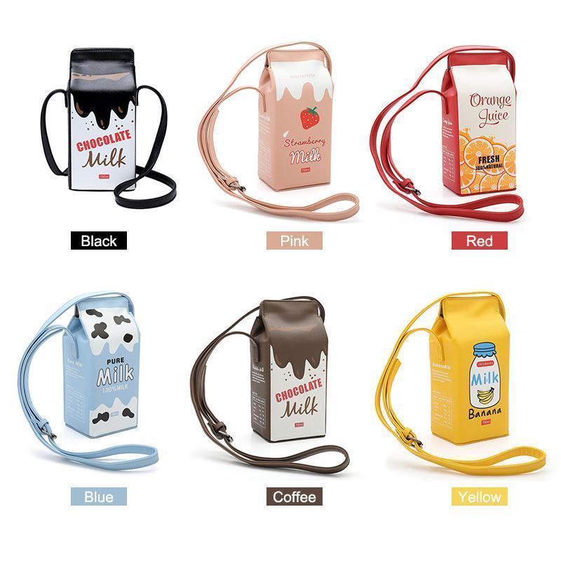 Cute Milk Box Crossbody Bag / Casual Phone Purse