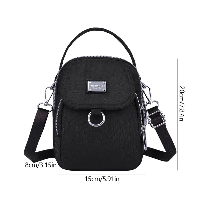 3 Layers Waterproof Casual Crossbody Bag Women Small Handbag