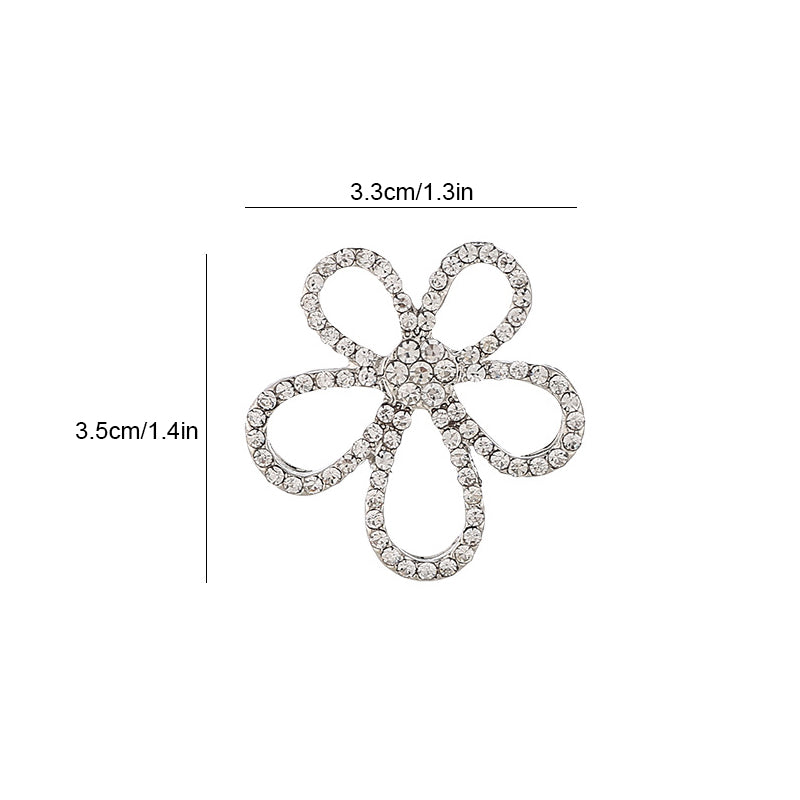 Flower Zircon Stud Earrings