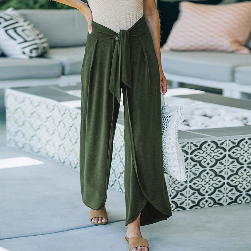 Loose Knit Wide-Leg Pants