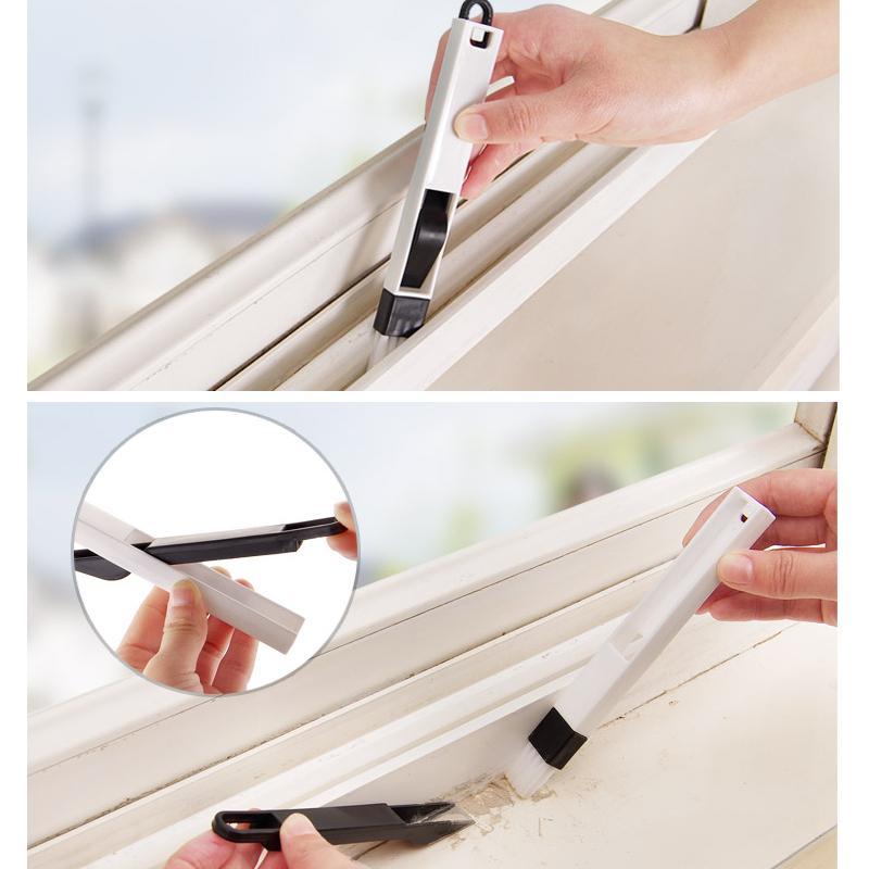 Hand-held Tools Window Track Cleaning Brushes with Dustpan - 3 Sets