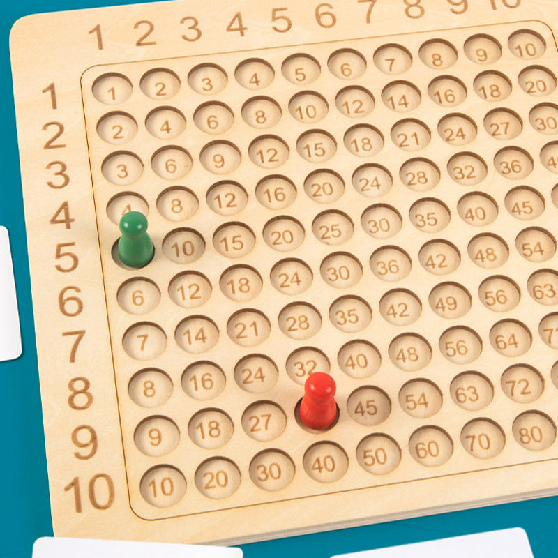 Wooden Montessori Multiplication Board Game